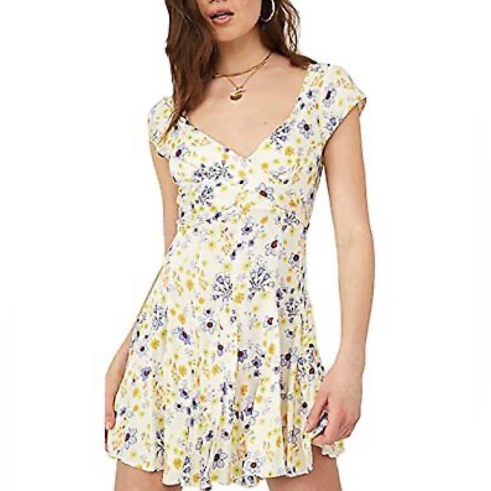 Free People Mini Dress Open Back Size M